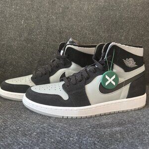 Air Jordan 1 Zoom CMFT Black Light Smoke Grey Men's Hi Top Sneakers Size 10 New